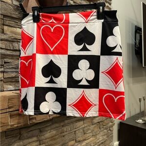 Poker theme skort